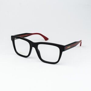 Gucci Men Eyeglasses Black Green Square GG1870O 005 NEW AUTHENTIC
